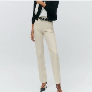 Reformation Abby Off-White Denim Jeans